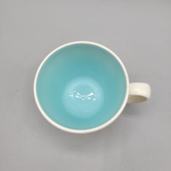 Vintage TST Boutonniere Coffee Cup Auqua Floral Design and Interior - Picture 5 of 6